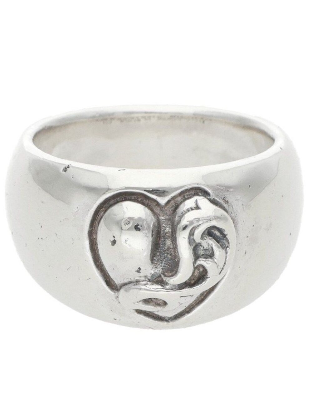 Chrome Hearts Heart in Band Silver Ring